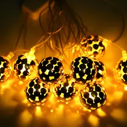 eCraftIndia Yellow Moon Shape Color Changing String Lights image 1