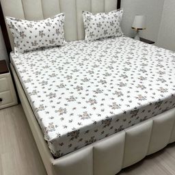 Pure Decor Royal Passion White Pure Cotton 380 TC Queen Bedsheet Set-2.28 m x 2.54 m-image-8
