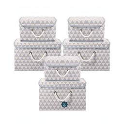 Aura Grey Set of 6 Reusable Drawer Organiser Organisers-8