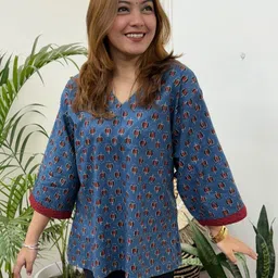 SHRIYANI Floral Print Cotton Top-picture-25