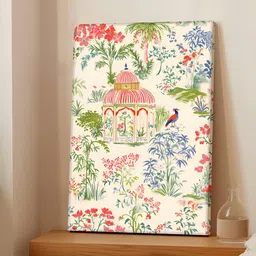 Art Street Beige & Pink Garden Petrykivka Canvas Wall Art-image-87