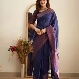 Quelea Ethnic Motifs Zari Pure Silk Banarasi Saree-picture-20