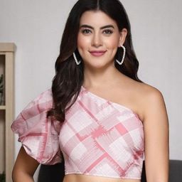 OOMPH! FACTOR Women Abstract Printed One Shoulder Fitted Crop Top-11