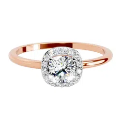 Sparkles Lab Grown Diamond 0.66 Ct IGI Certified Cushion Shape Halo Diamond Ring-image-72