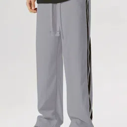 THIRD QUADRANT Men Side Stripes Straight Fit Track Pants-image-25