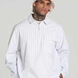 Puma Mmq Men Striped Pure Cotton Half-Zip Relaxed Fit Shirt-image-69