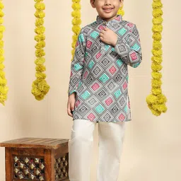 Cutiekins Boys Printed Regular Kurta with Pyjamas-11
