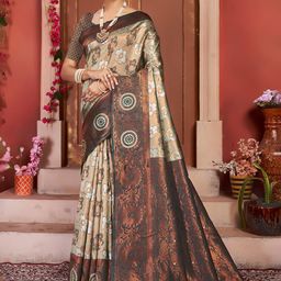 HANDSEL Woven Design Zari Pure Silk Banarasi Saree-image-99