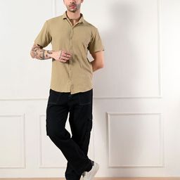 7 GEN Modern Self Design Spread Collar Shirt-image-54