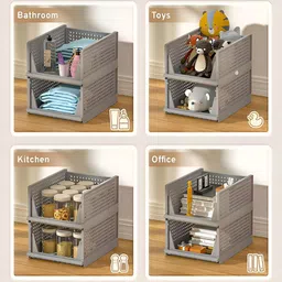 RUBOXA Grey Set of 4 Regular Multi-Utility Organisers image 3