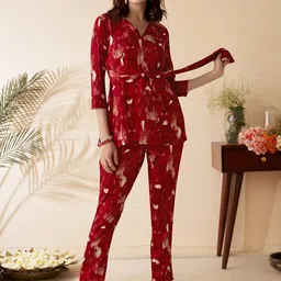 Anouk Printed Top With Trouser Co-Ords-image-34