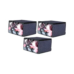 Stylista Blue 3 Pieces Printed Water Resistant Multi-Utility Zippered Wardrobe Organisers-20