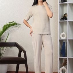 NEUDIS Short Sleeves Top & Trousers Co-Ord Set-image-49
