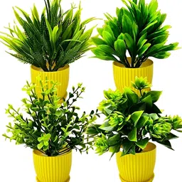 KAAF Yellow 4 Pieces Artificial Plant With Pot-21