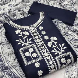 Aika Embroidered Pure Cotton Unstitched Dress Material-image-23