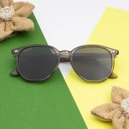 Ted Smith Unisex Wayfarer Sunglasses with UV Protected Lens SAGE_C5-17