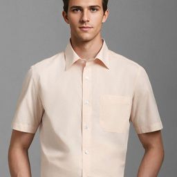 Louis Philippe Men Classic Spread Collar Solid Cotton Formal Shirt-image-46