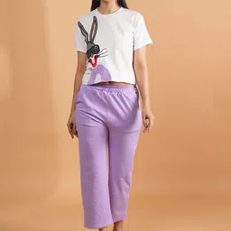 BAESD Rabbit Printed T-shirt With Trouser-image-61