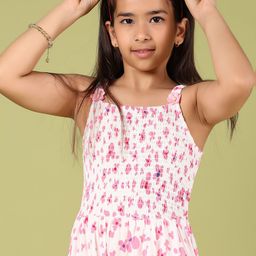 V-Mart Girls Floral Print A-Line Dress-picture-24