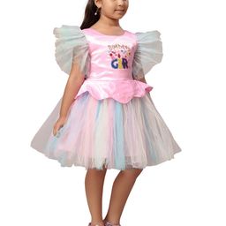 BAESD Flutter Sleeve Net Fit & Flare Dress image 1