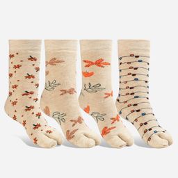Texlon Pack Of 4 Patterned Calf-Length Socks-3