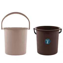 Aura Unisex 2 piece Striped Plastic Bath Accessories Set-image-23