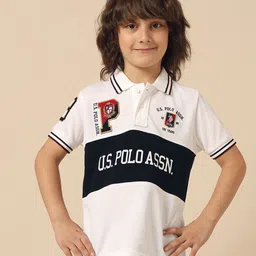 u.s. polo assn. kids Uspa Kids Boys Graphic Brand Printed Polo Cotton T-shirt-picture-43