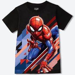YK Marvel Boys Spider-Man Graphic Printed Round Neck Regular Fit T-shirt-image-50