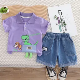StyleCast x Revolte Boys Animal Printed Shirt Collar T-shirt With Shorts-picture-10