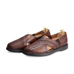 CORDWAINERS Lite Brun Men Leather Shoe-Style Sandals-image-20