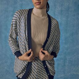 The Label Life Women Geometric Lightweight Open Front Jacket-image-41