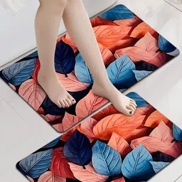 Sittella Multi-Coloured Set of 2 Printed Anti-Skid Bathroom Mat-picture-20