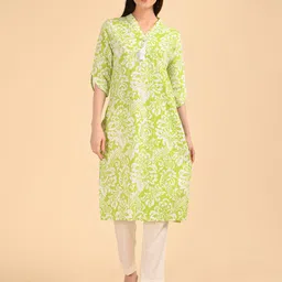 Marcia Women Abstract Embroidered Kurta-image-87