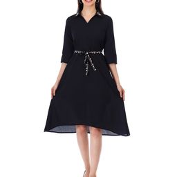 GRIVA Womens Casual Fit & Flare Dress-image-0