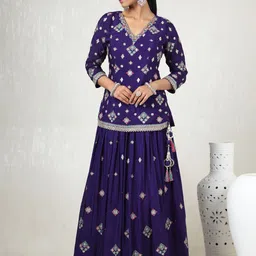 Soch Embroidered Sequinned Ready to Wear Lehenga & Blouse With Dupatta image 5