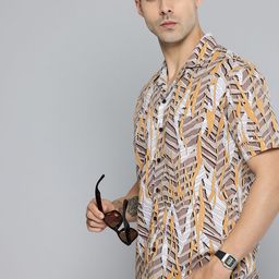 Mufti Abstract Printed Relaxed Fit Pure Cotton Casual Shirt-picture-31