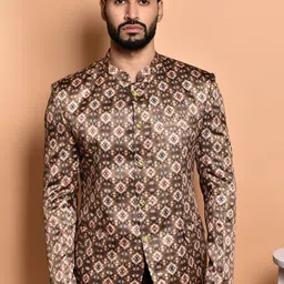 PRINTCULTR Printed Bandhgala Casual Blazer-picture-24