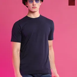 Moda Rapido Men Pack of 2 Solid Round Neck Cotton T-shirts-image-64