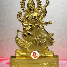 DARIDRA BHANJAN Gold-Toned Saraswati Religious Idol Showpiece-image-21