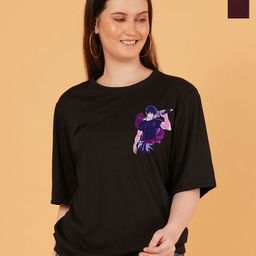 Kasendra Women Pack of 2 Jujutsu Kaisen Graphic Printed Round Neck Relaxed Fit T-shirts-picture-16