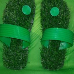 ADJ Men Green Rubber Flip Flops-image-84