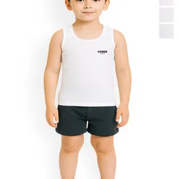 KidBee Unisex Pack Of 4 Cotton Sleeveless Innerwear Vests-picture-34