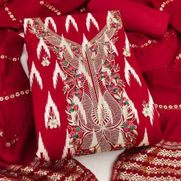 Rangtulika Ethnics Floral Embroidered Unstitched Dress Material-picture-13