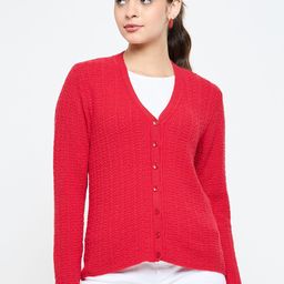 CREATIVE LINE Women V_Neck Winter Woollen Cardigan-image-9
