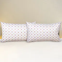 JDX White 2 Pieces Geometric Printed Fibre Filled Sleeping Pillows-image-65
