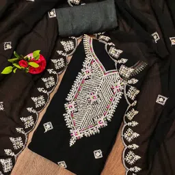 Panzora Floral Embroidered Unstitched Dress Material-image-76