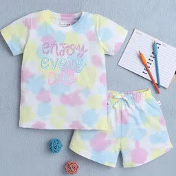 BUMZEE Girls Dyed T-shirt with Shorts-image-87