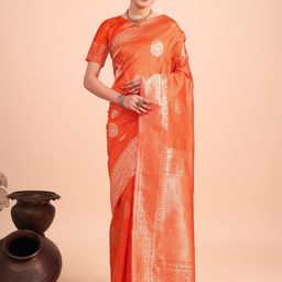 F FASHION Embellished Zari Art Silk Designer Kanjeevaram Saree-53