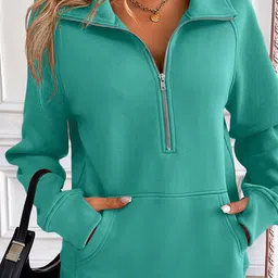 Outzidr Women Half Zip Sweatshirt With Pockets-picture-32