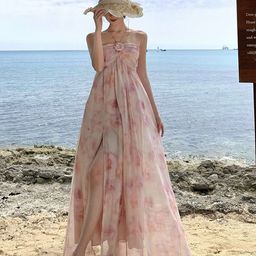 JC Mode Floral Printed Halter Neck Maxi Dress-image-46